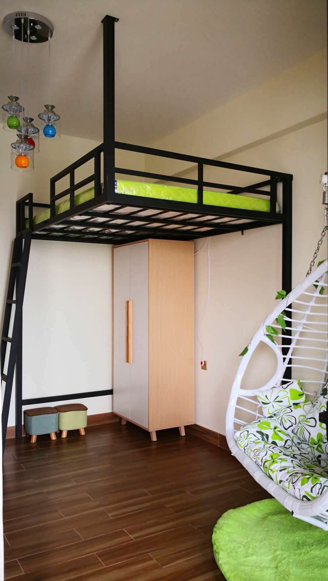 闪电客高低/子母床c846 复式二楼床悬空床闪电客家用省空间上床下桌小