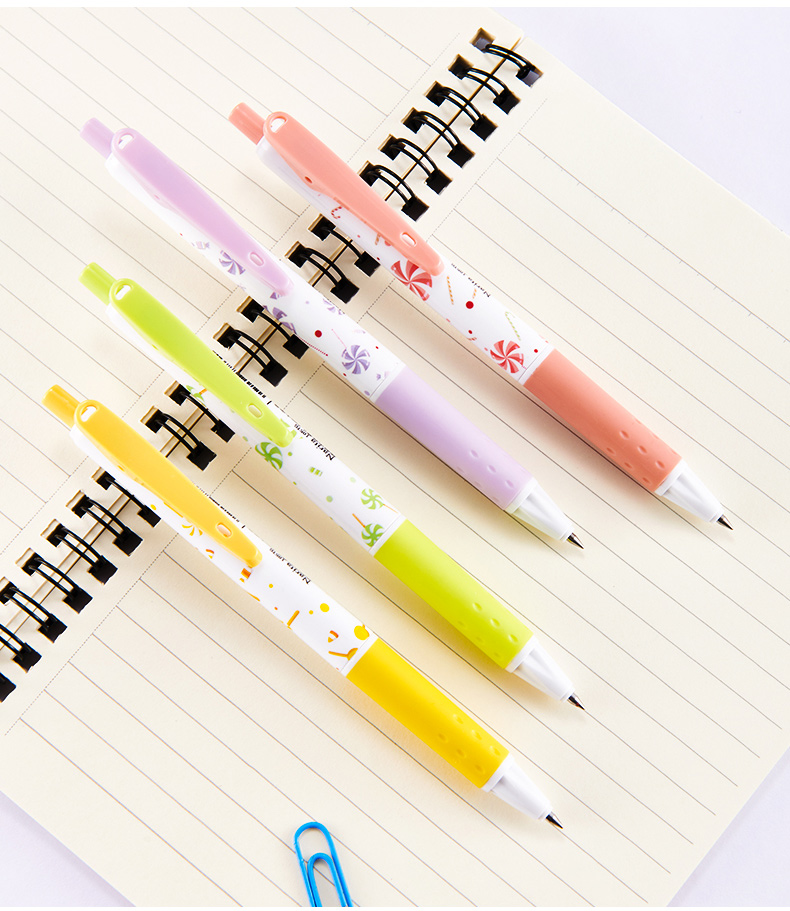 narita成田良品105tg糖果按动中性笔可爱顺滑学生用水性笔简约彩色笔