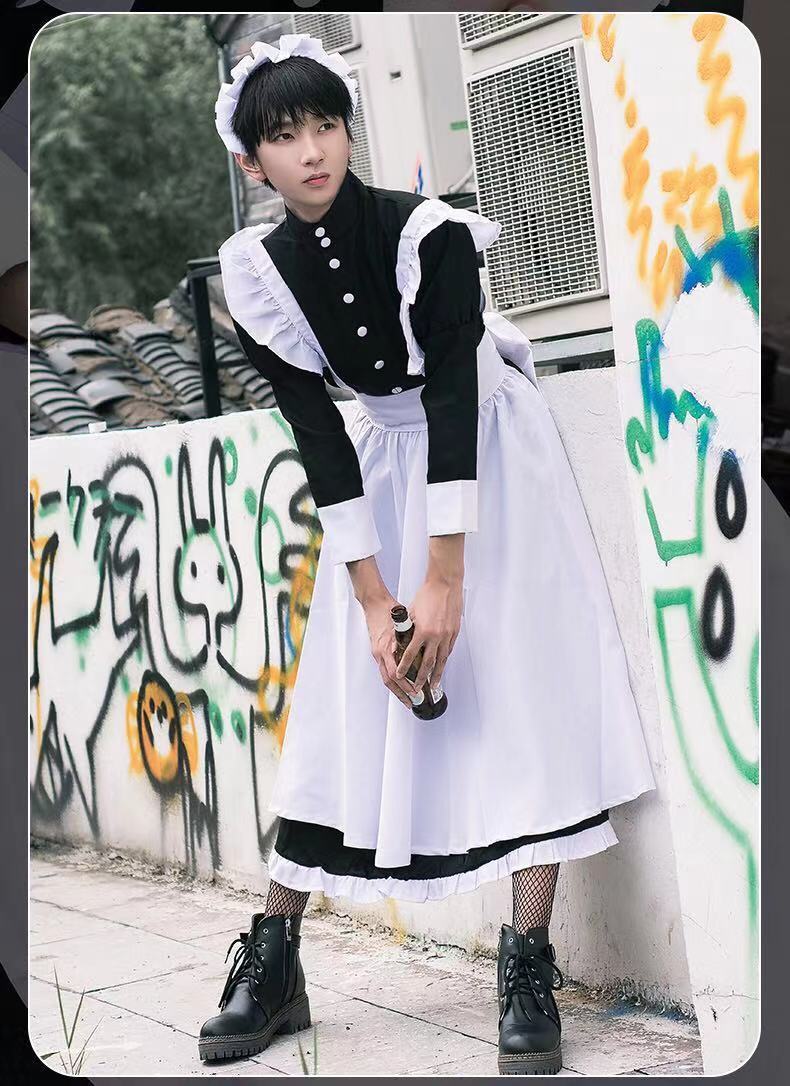 女僕裝cosplay服女裝大佬日系洛麗塔可愛男僕二次元蘿莉女傭動漫[4月