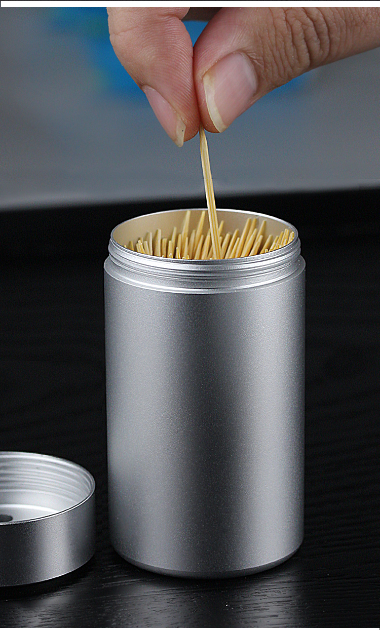 牙签盒ins金属牙签筒创意家用餐厅客厅餐桌收纳卫生简约北欧 敬平