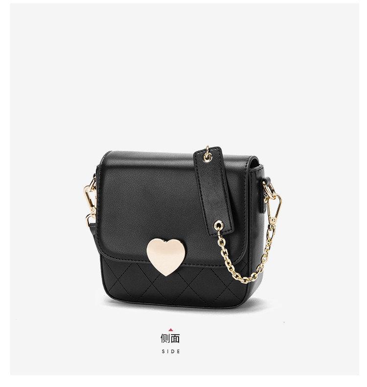 马克华菲爱心锁扣包新款女包简约单肩包手机包女式斜挎包