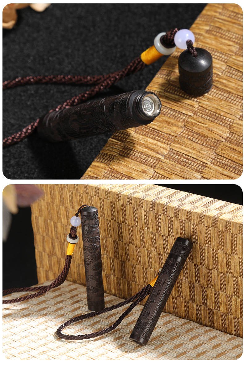 【苏宁精选】檀木火折子 usb充电电子打火机复古创意智能吹一吹感应无