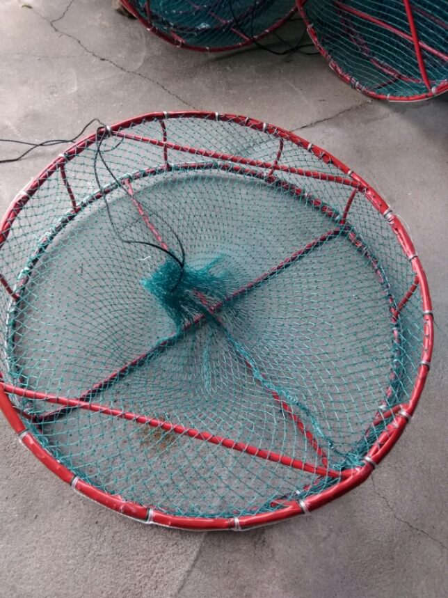 虾笼专用装虾筐鱼虾活水笼圆形加固鱼虾网水产养殖网鸡鸭笼运虾