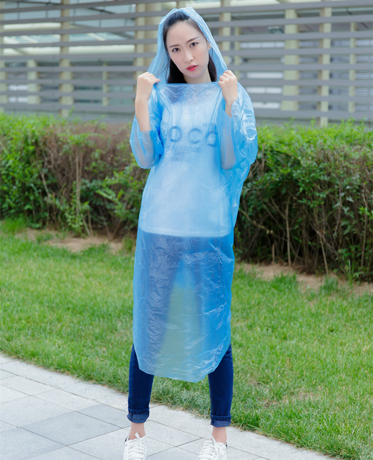 封后户外徒步登山旅游成人一次性雨披男女加厚一次性雨衣套头防水特大