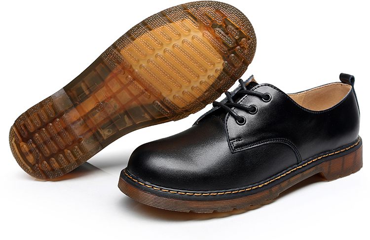 尗卡港风马丁鞋男真皮韩版圆头低帮大头皮鞋男潮流靴子英伦风【价格