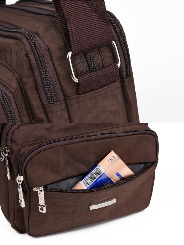 fenghou男女牛津包休闲单肩包多层斜挎包生意收款包出行包中老年随身