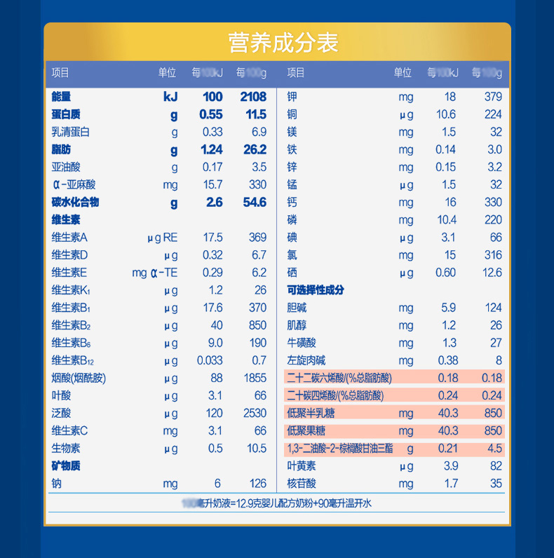 君乐宝奶粉图片价格表图片