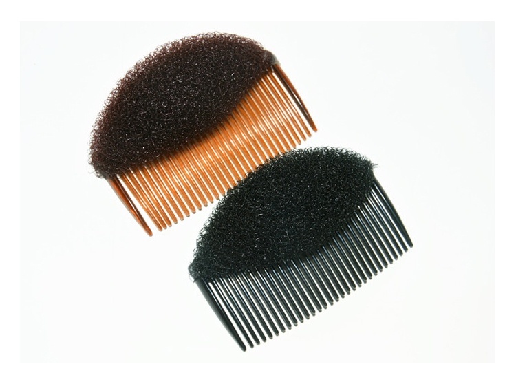 海绵垫发器刘海蓬松发垫空姐发梳垫发神器头顶蓬蓬贴发根插梳发帖黑色