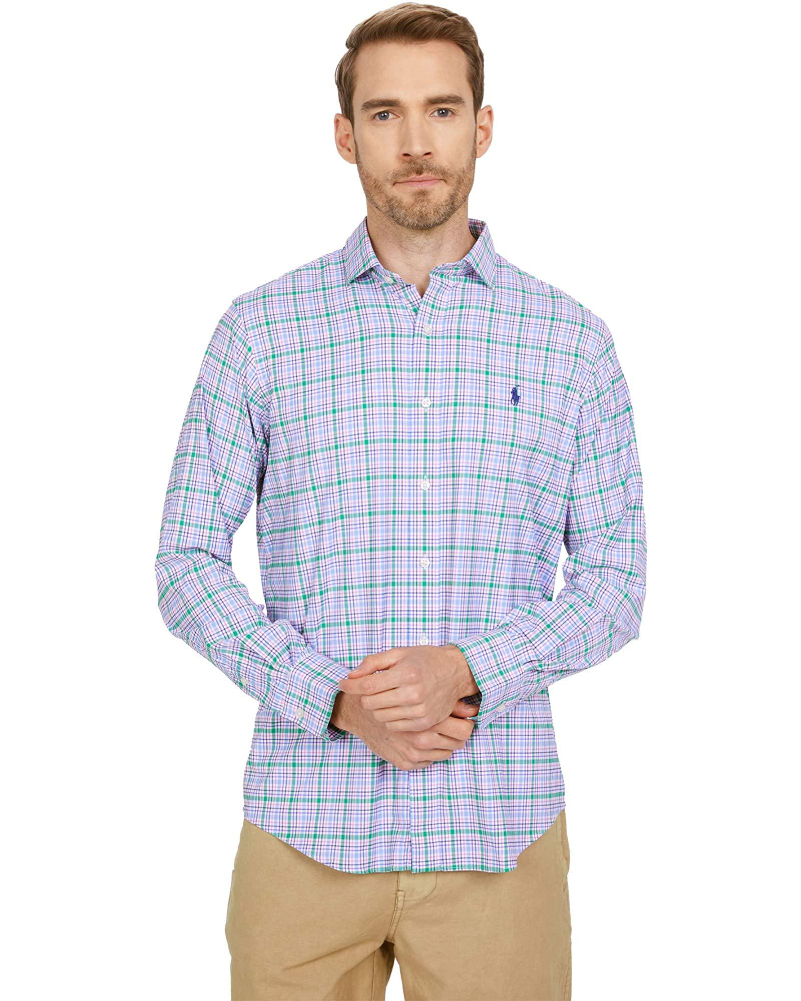 ralph lauren拉夫劳伦 performance twill经典格纹长袖衬衫 简约时尚