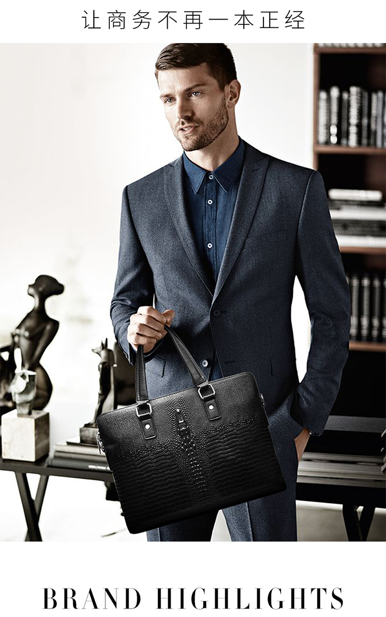 科罗蒙凯文(cohnim kevin)男包手提包男商务头层牛皮包单肩斜挎包正品