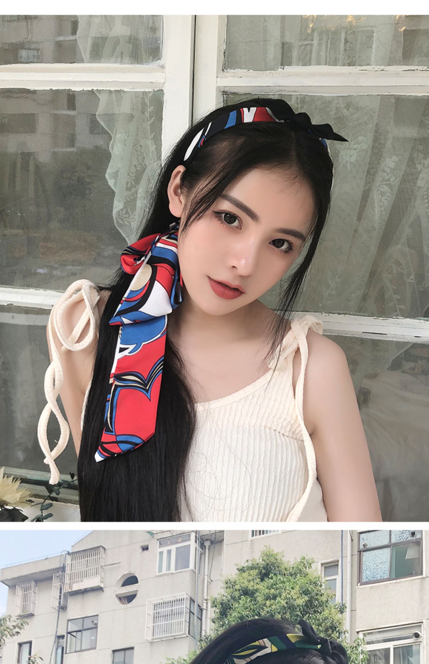 发箍发带女网红宽边防滑蝴蝶结洗脸头箍韩国简约百搭外出压发头饰