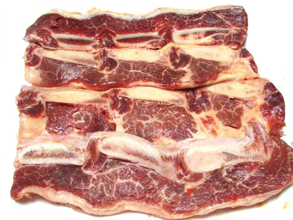 有检疫证附调料冷冻牛仔骨切片5斤