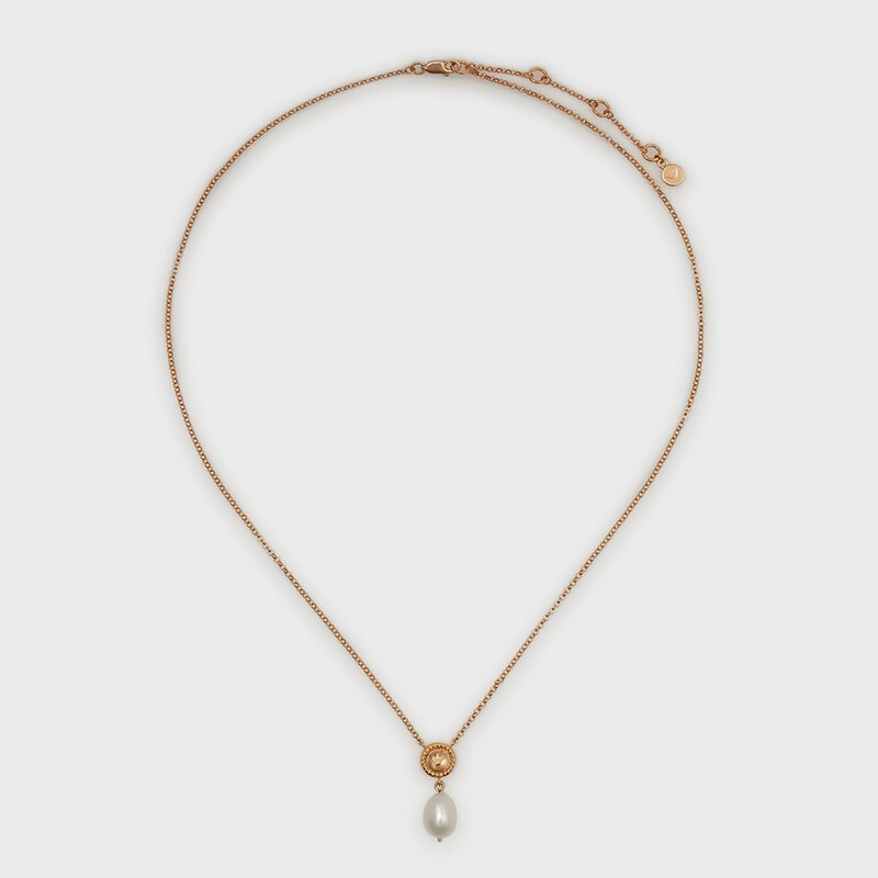 阿玛尼emporioarmani女士项链银质珍珠项链珍珠项链女礼物eg3433221