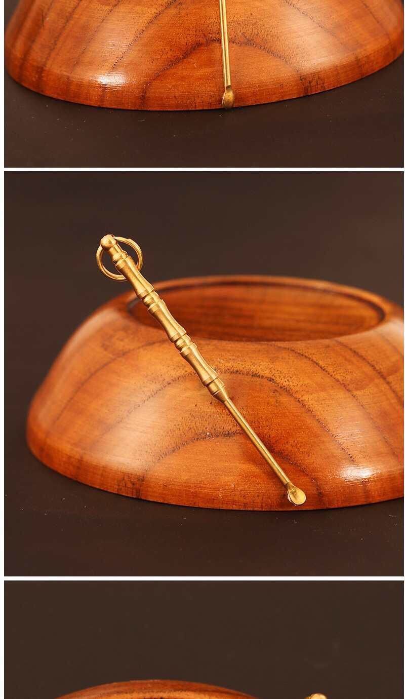 黄铜耳勺3个装手工挖耳勺手工铜掏耳勺铜耳勺掏耳扒挖耳朵耙钥匙扣