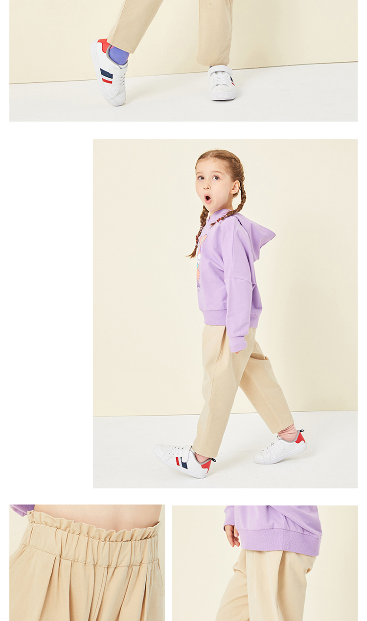 雀氏(chiaus)婴童裤子 雀氏(chiaus)童装女童休闲梭织长裤【价格 图片