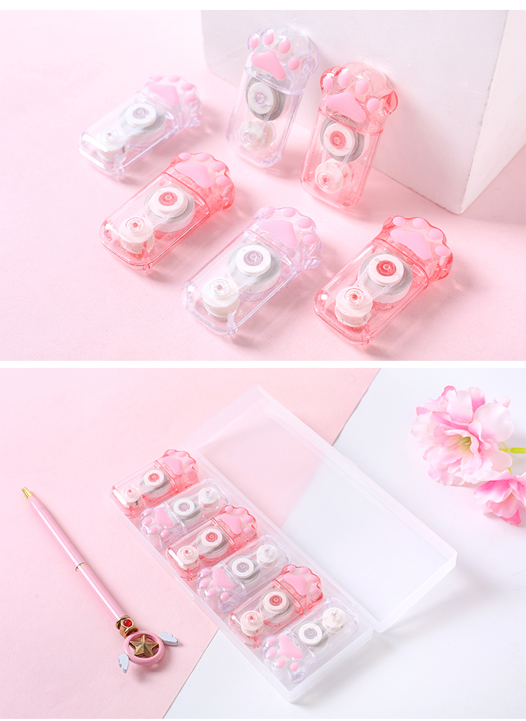 喻娄可爱 少女心小型便携迷你实惠装学生用网红涂改带猫咪改正带韩国