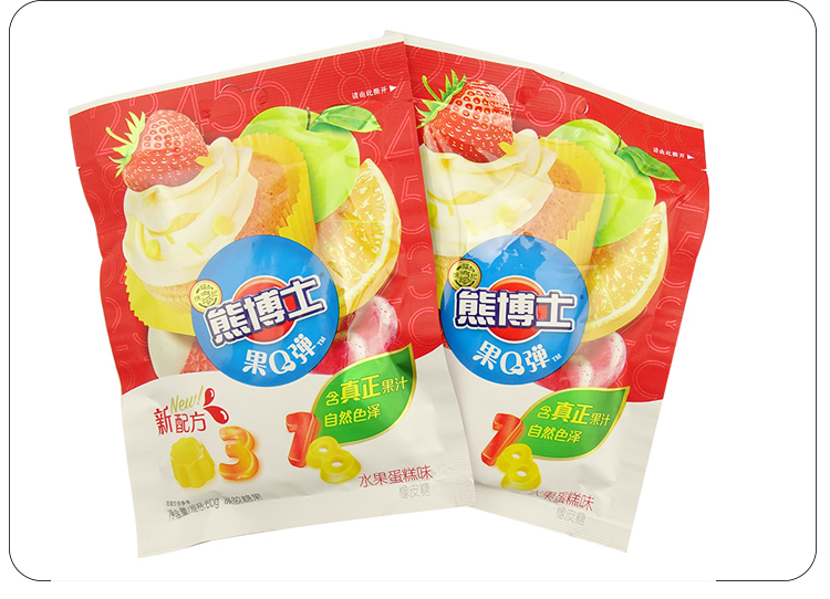 徐福记熊博士彩豆糖橡皮糖口嚼糖嘟笛糖可选60g10包qq软糖儿童喜爱