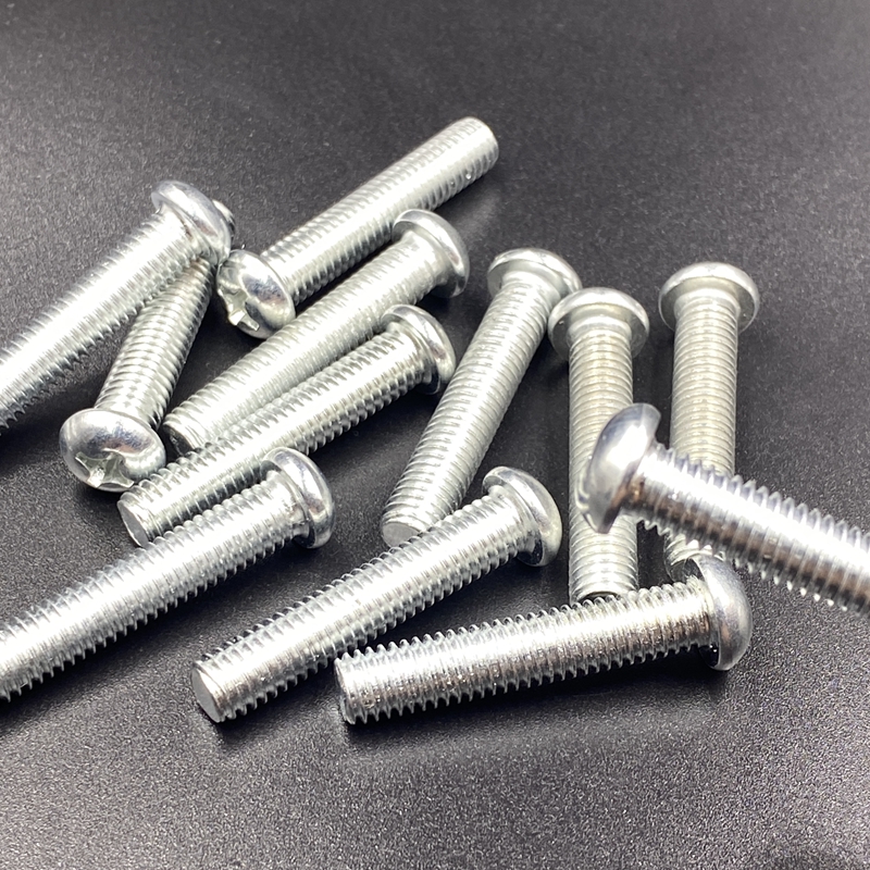 敬平(jing ping)螺丝部件 jing ping碳钢镀锌半圆头十字机牙螺丝钉铁