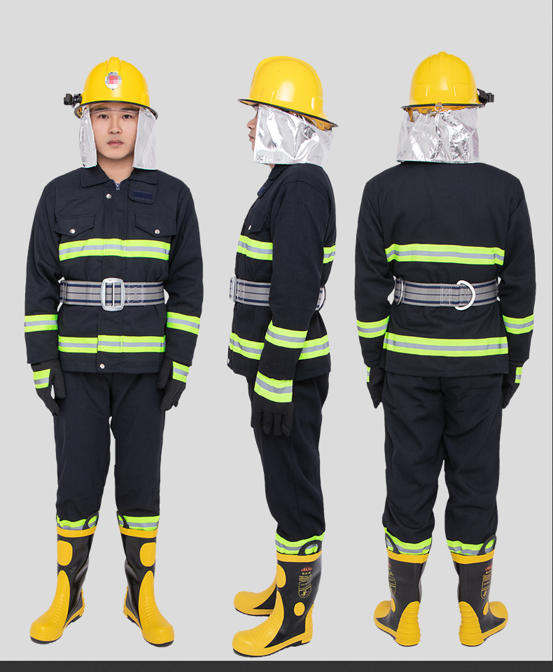 华军(huajun)消防防护产品 02款消防服五件套消防员灭火防护服阻燃