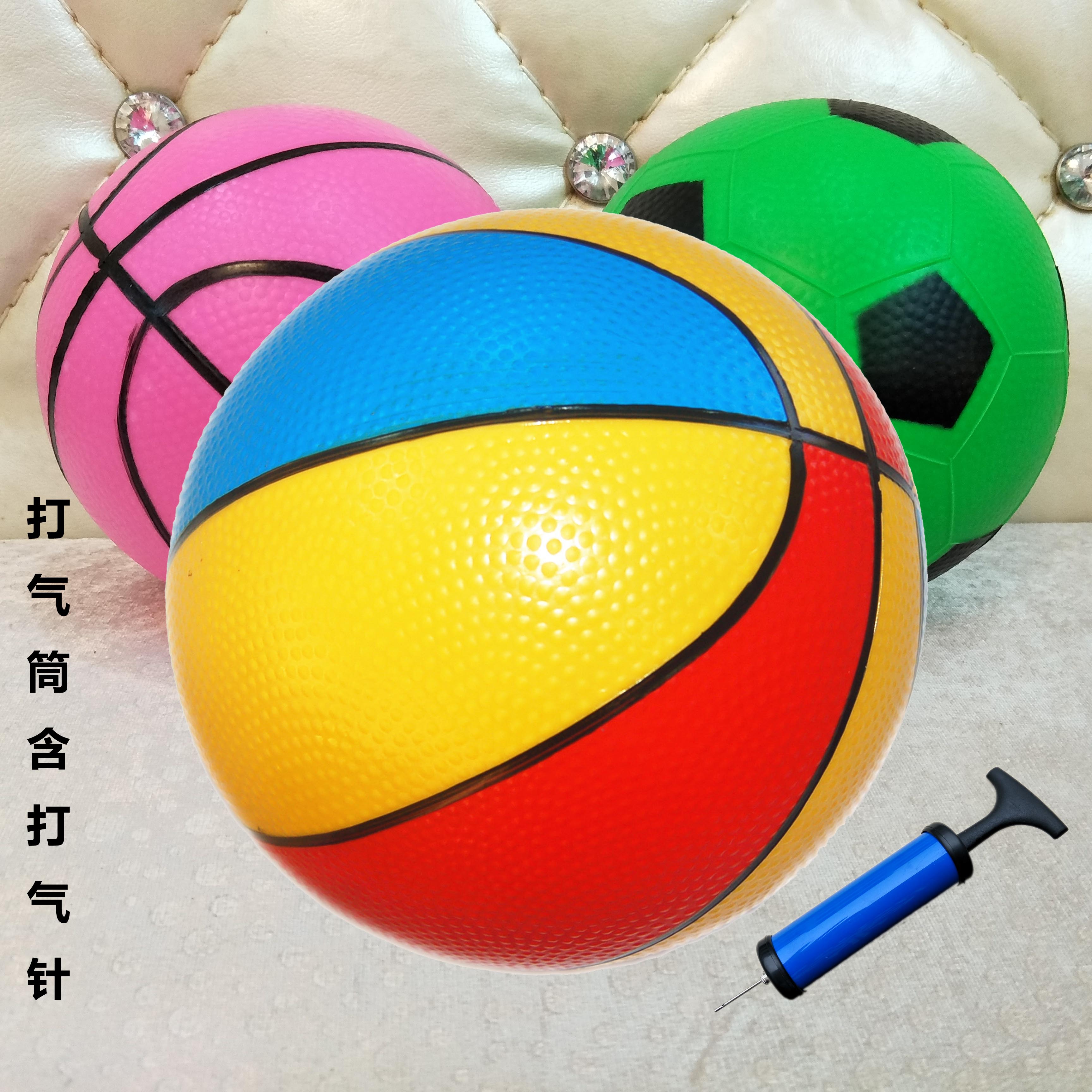 《儿童篮球小皮球婴幼儿园专用拍拍球宝宝西瓜球弹力球充气球类玩具