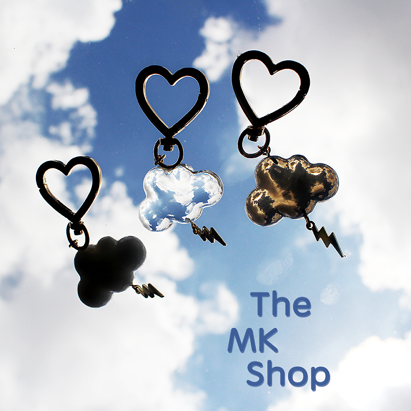 newlake云朵雷电爱心挂扣包包挂件汽车钥匙扣3色