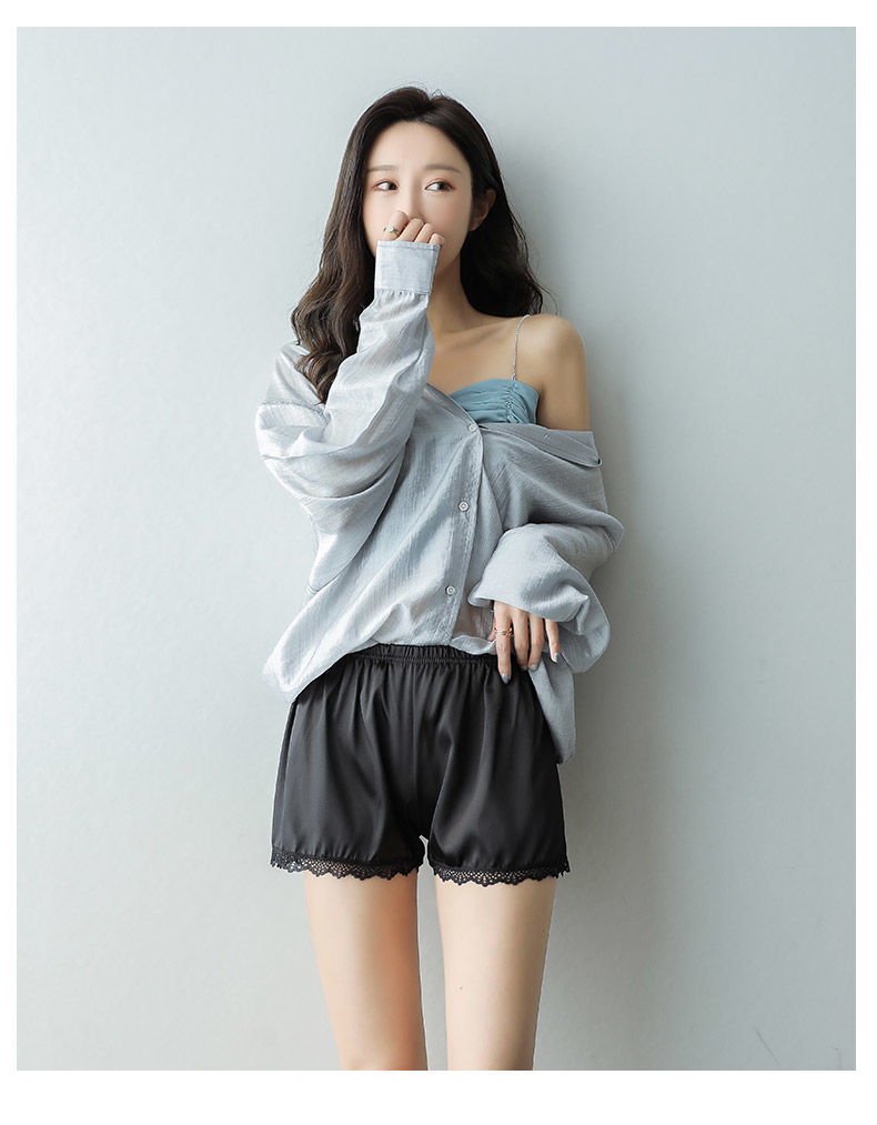 南极人打底安全裤裙子内衬睡裤冰丝夏天女家居不透可外穿jk裤裙 细边