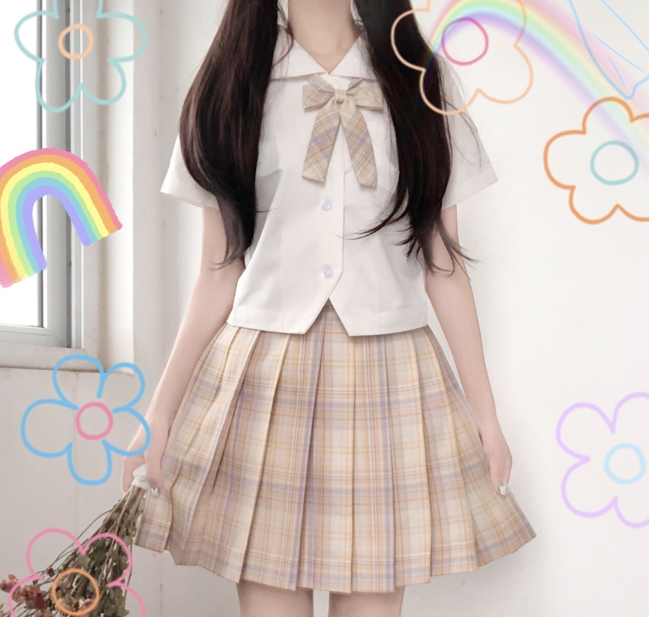 [新品直营]疆拓(jiangtuo)制服jk套装浮月jk百褶格裙正版口袋商店日系