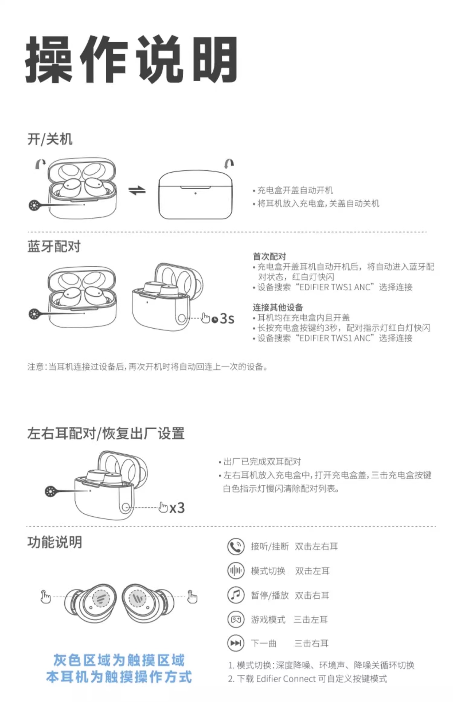 漫步者tws1说明书图片