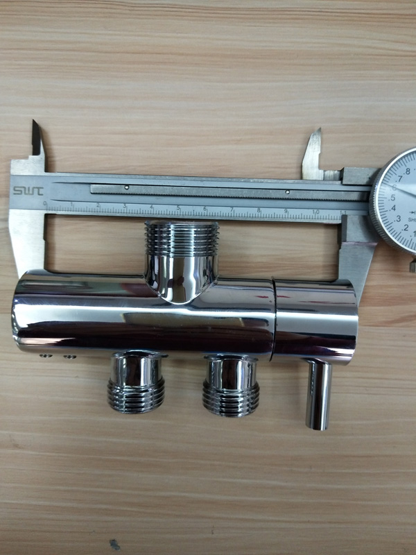 趣游花洒分水器一进二出全铜快开关三通4分6分淋浴分水阀转换开关