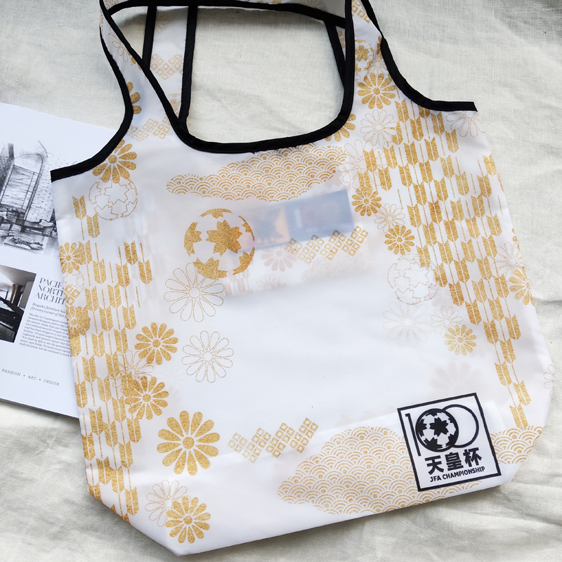 日单大号环保布袋轻巧便携单肩手提购物袋防水环保袋小熊头买菜包藏青