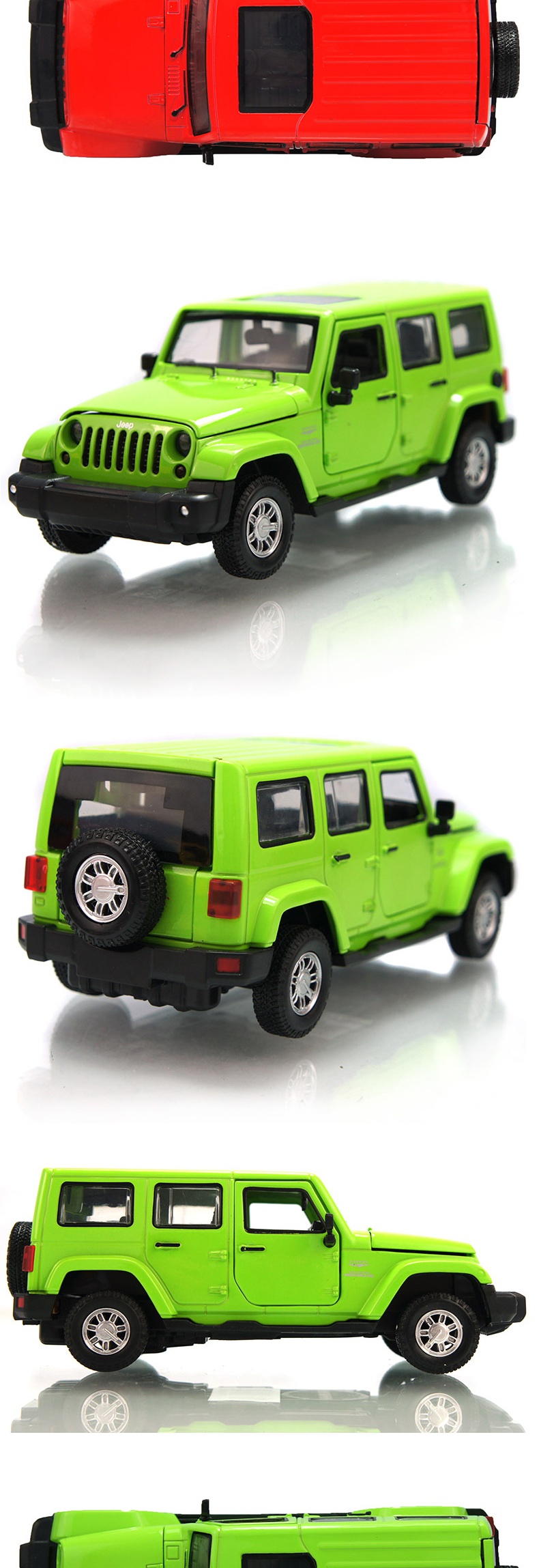 clx彩利信越野吉普越野车模型合金铁皮仿真声光回力儿童玩具汽车红色