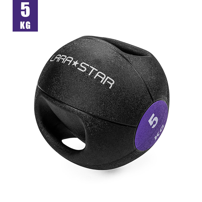 劳拉之星双耳药球健身橡胶球力量训练平