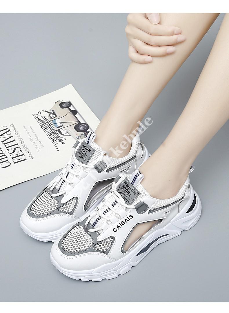 夏季网眼鞋女洞洞休闲鞋中童透气纱网女鞋初中生女中鞋热天网眼老爹鞋