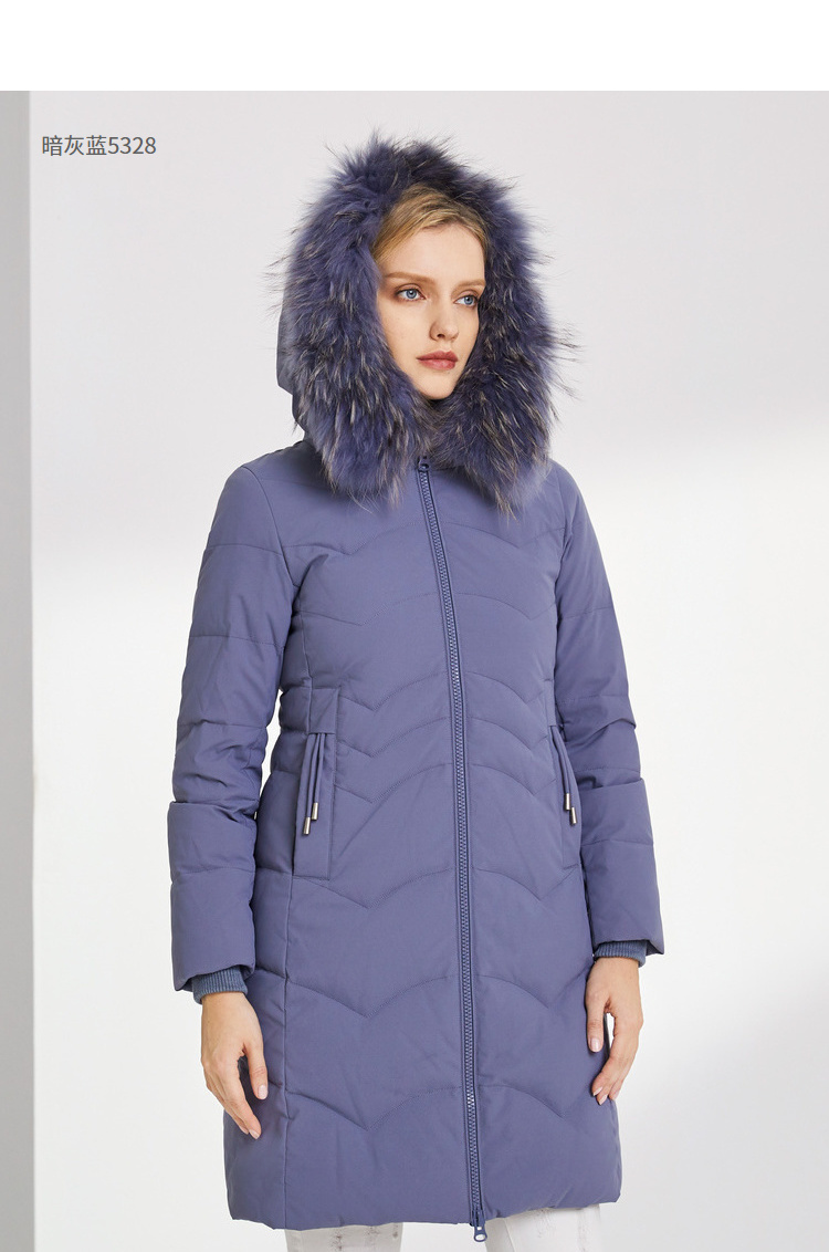 波司登羽绒服女中长款2019新品冬季连帽时尚修身厚外套b90141006