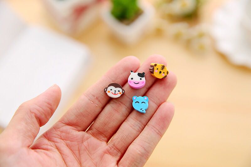 创意卡通小动物橡皮擦奶瓶装可爱儿童像皮擦小学生礼盒