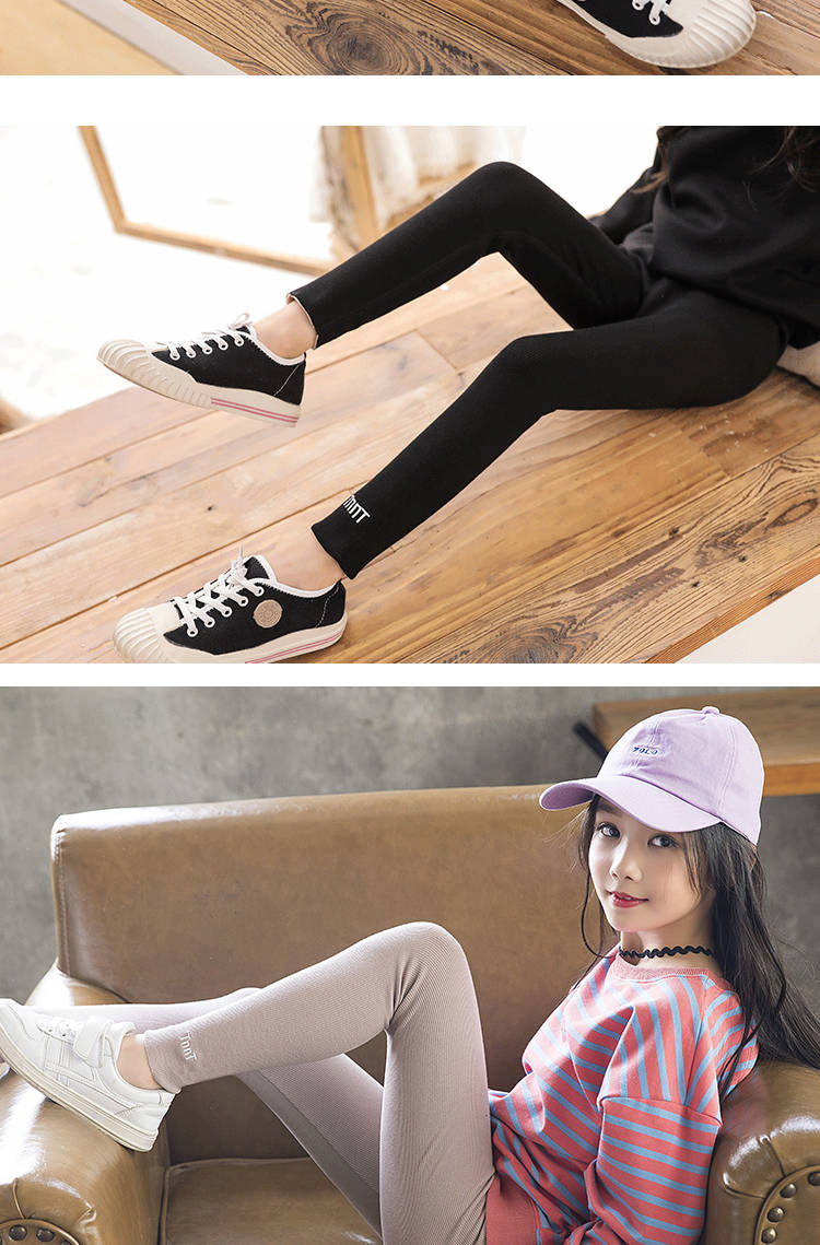 女童加绒裤子秋冬儿童打底裤女大童棉裤加厚宝宝保暖裤童装女裤子