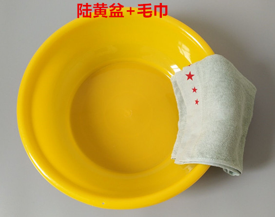 07军用黄脸盆解放军部队黄脸盆军队制式黄脸盆军绿军用脸盆