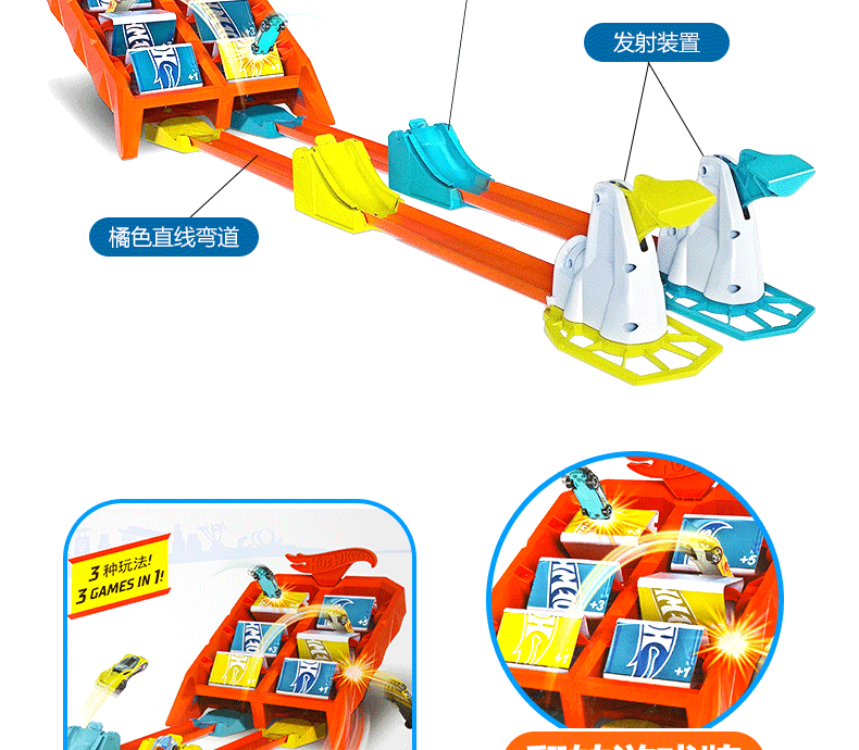 風火輪(hot wheels)軌道車gbf89 風火輪軌道飛躍得分競技賽道玩具男孩