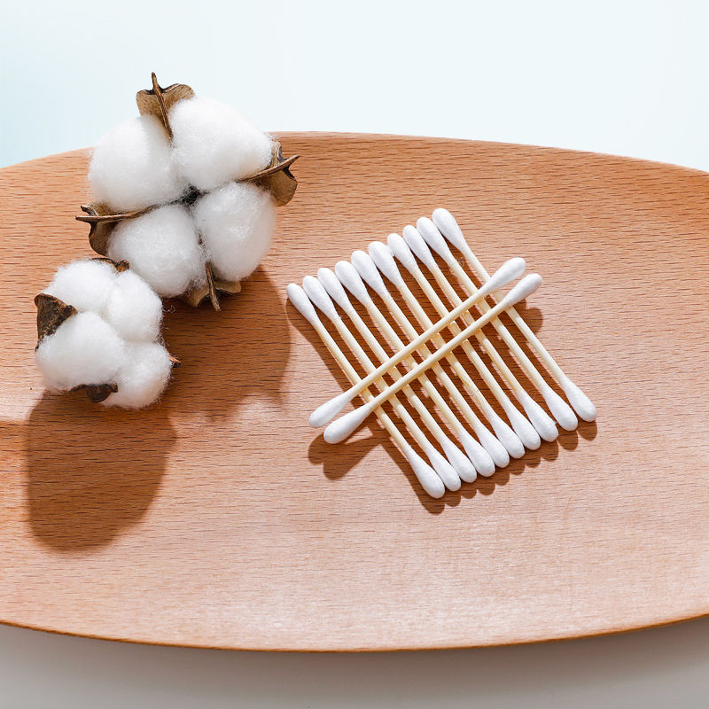 母婴棉花掏耳棒棉签棒卸妆化妆卫生消毒棉棒棉花清洁棒无菌棒100只装