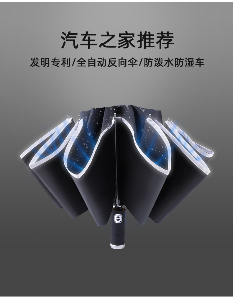 雨伞男女汽车反向伞全自动太阳伞晴雨两用折叠加大加固遮阳伞加厚