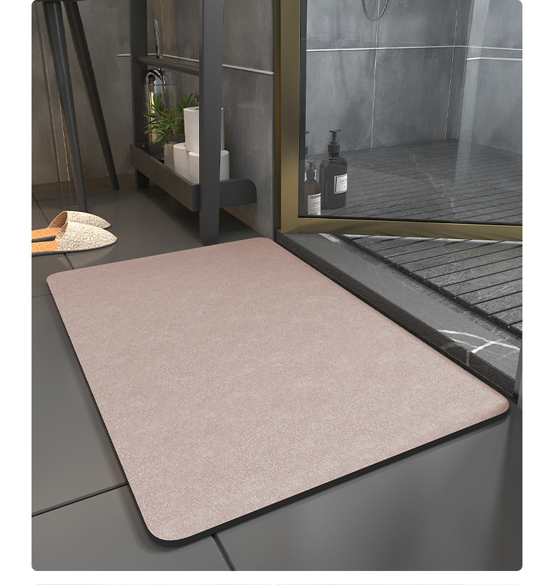 幸福派地毯地垫qc-地垫-硅藻泥浴室垫-纯色 猫头 幸福派 硅藻泥地垫