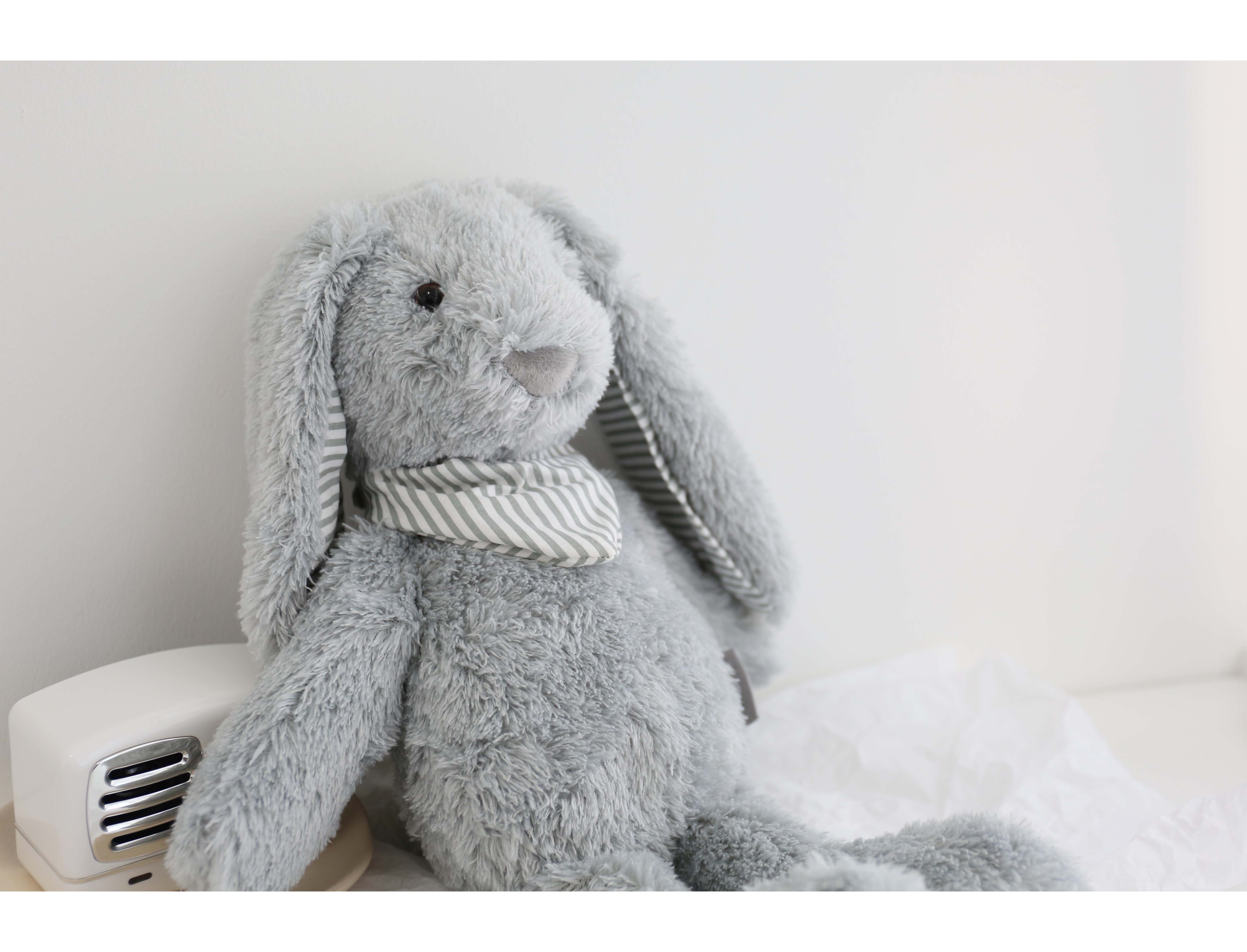 北欧日系可爱领巾灰兔毛绒玩具玩偶安抚陪睡娃娃女生礼物家居ins 灰灰