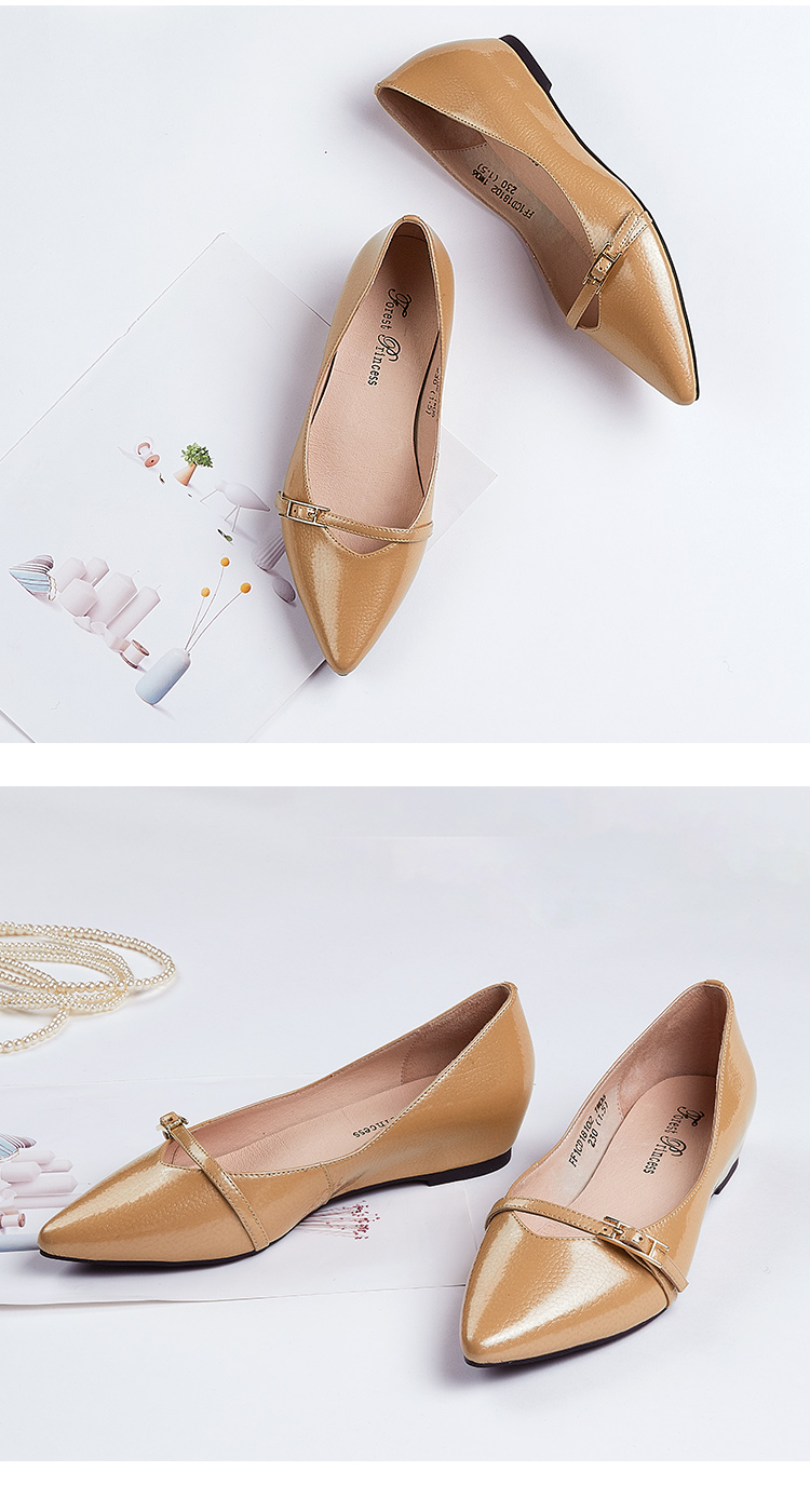 森林公主女鞋欧美平底鞋女尖头韩版百搭性感内增高浅口女单鞋春季新款