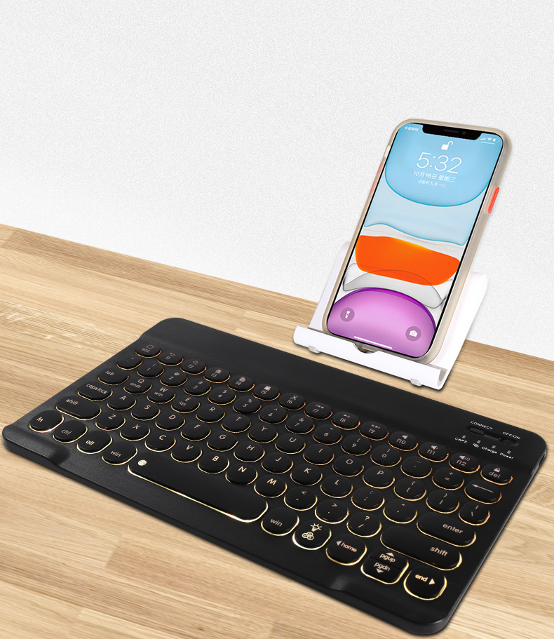 2018新款ipadair3蓝牙键盘air21鼠标套装2020新款pro1带背光圆形键帽