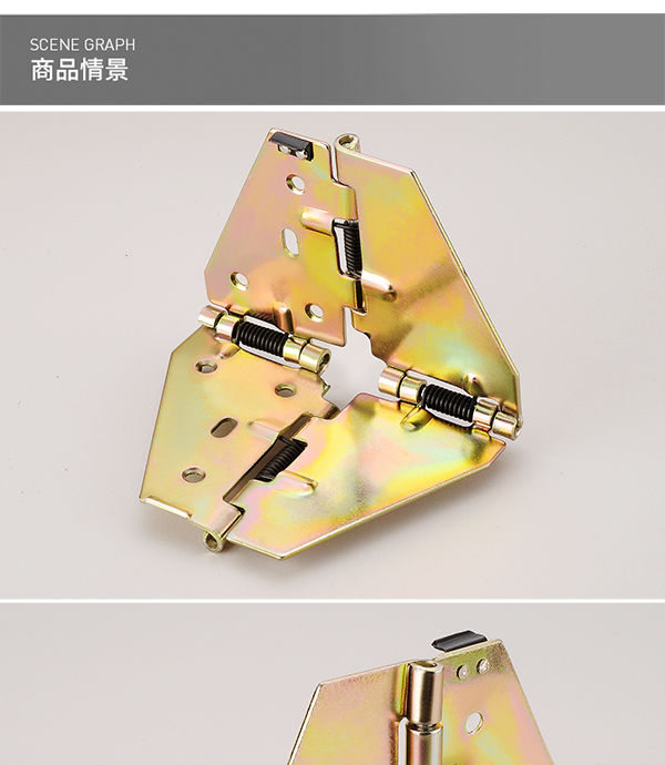 《加厚蝴蝶合页 180度桌面翻板折叠蝴蝶铰链 圆形桌十字弹簧合页 大