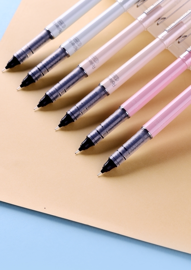 超级新品 晨光初色系列直液式走珠笔中性笔黑色学生用0.