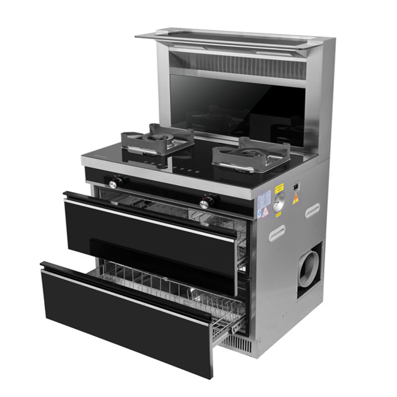 大臣集成灶75c一体灶侧吸式下排式油烟机燃气灶机套装4.