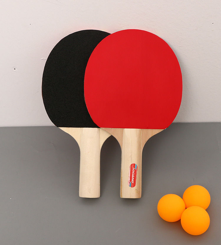 乒乓球拍初学者双拍学生儿童2支装横拍直拍成品拍耐打正品o0