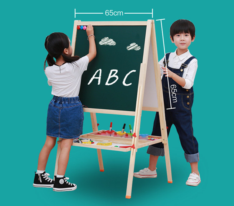 喻娄儿童画板小黑板家用宝宝支架式写字板幼儿磁性小孩画画涂鸦可擦