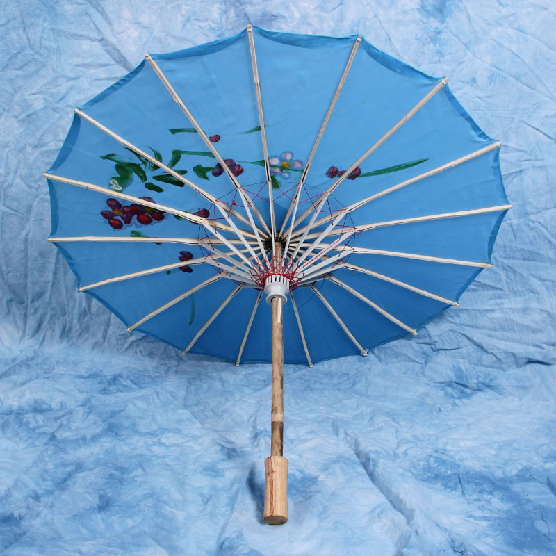 儿童古装摄影道具幼儿园表演伞文化绘画舞蹈道具伞流苏飘带绸布伞